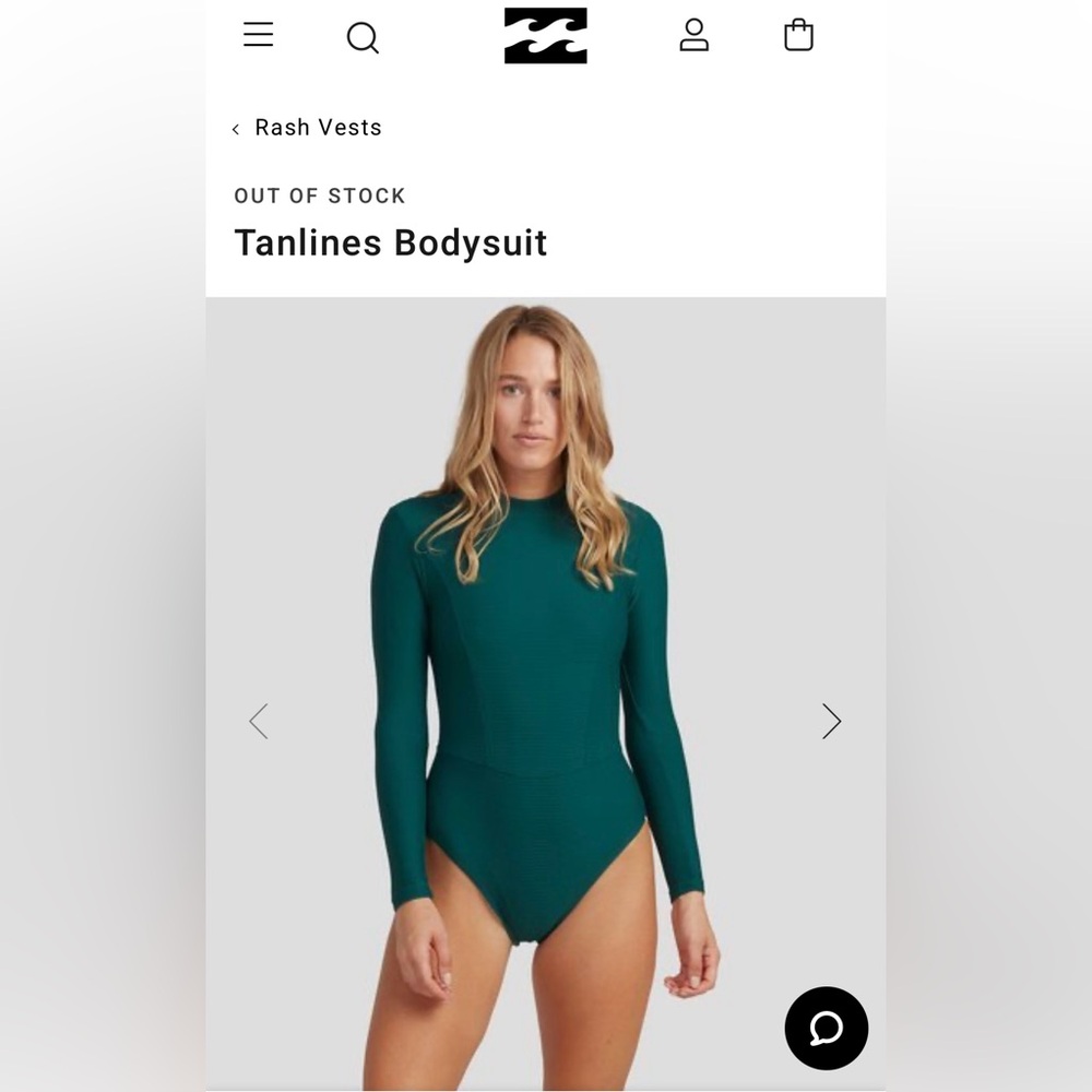 Billabong onepiece swim and surf suit - size medium